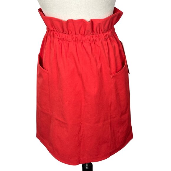LULULEMON Trip Taker Skirt Paper Bag Waist Carnation Red Sz 2 NWT W8ABAS - Picture 1 of 7